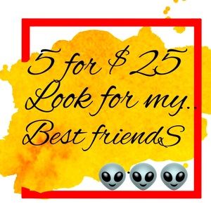 Everywhere you see my 👽 it's 5 for $25. Not good on a single item. Thank you❣️